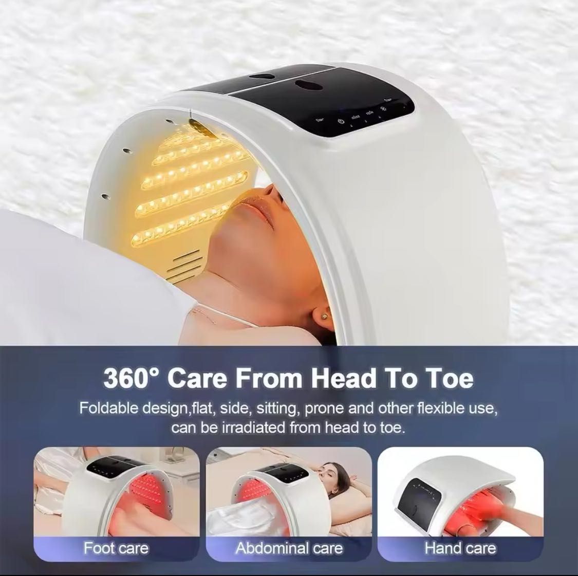 Aparat facial cu lumină fotonică LED - Terapie cu lumină LED