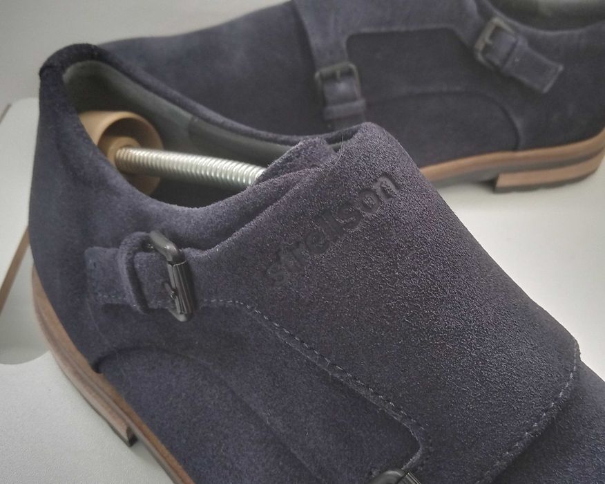 Pantofi monk de lux Strellson 44 piele naturala moale