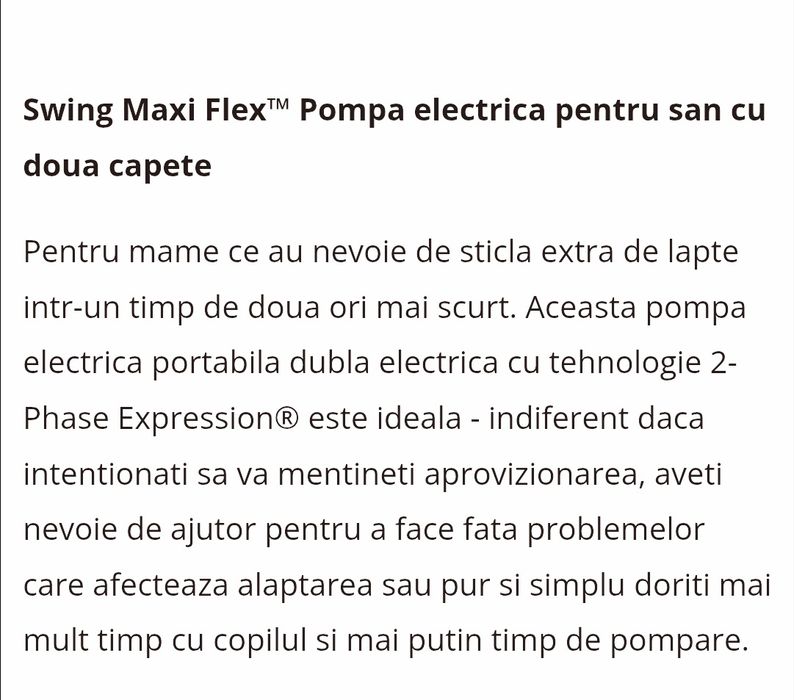 Pompa de san electrica Medela dubla Maxi Flex