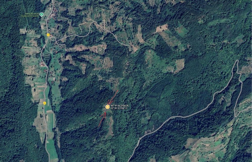 Teren in deal cu vedere panoramica sat Brusturi Com Halmagiu 7000 m2