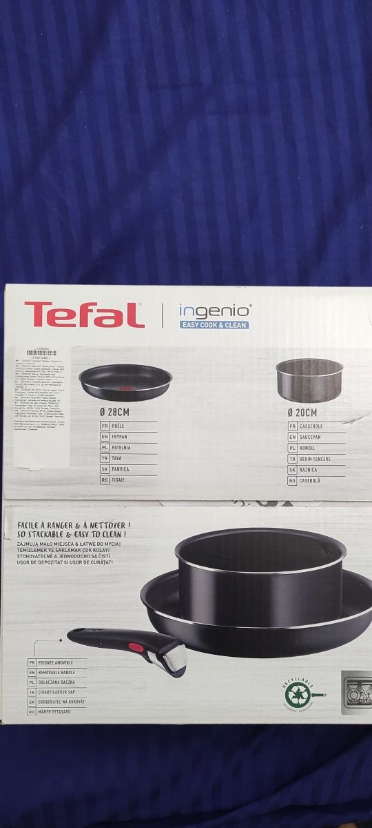 Tefal Комплект съдове за готвене Ingenio Easy Cook N Clean 3 части