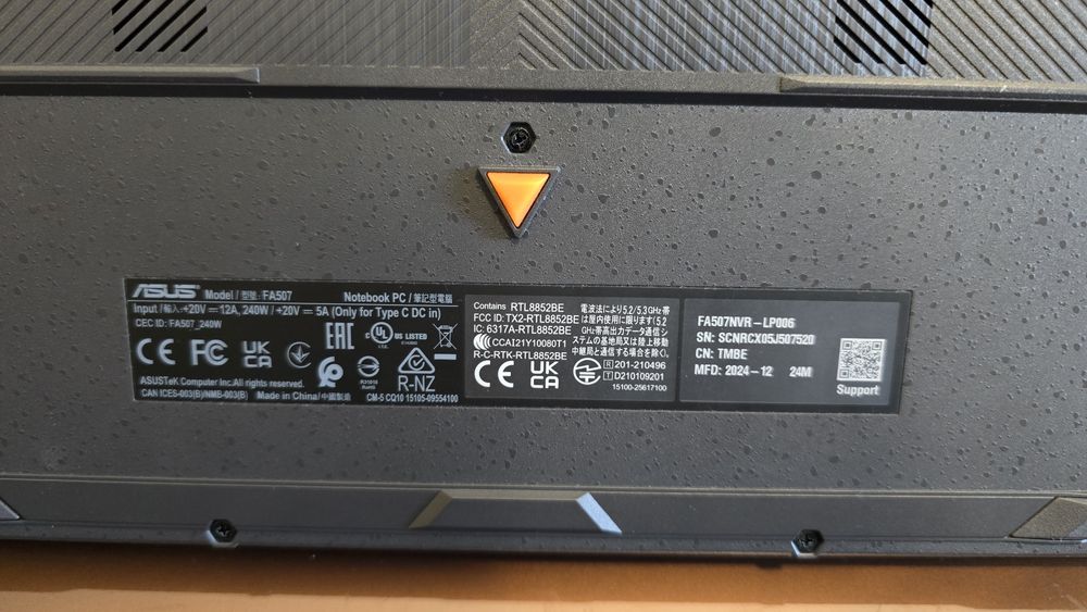 Laptop gaming ASUS TUF A15 (FA507NVR) - Ryzen 7, 16GB DDR5, RTX 4060