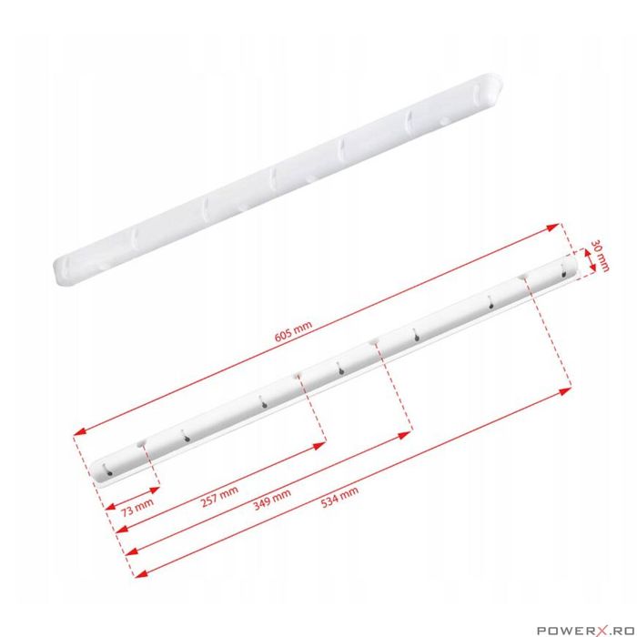 Uscator rufe de tavan 7x90 cm, Sepio