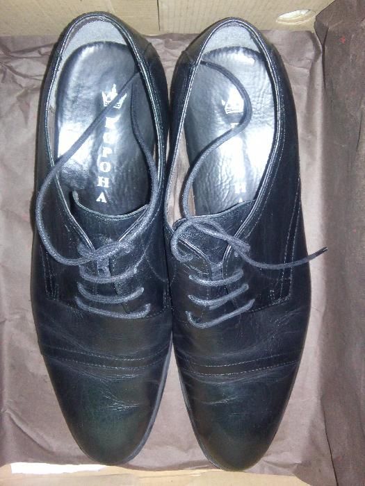 НОВИ Български официални мъжки обувки - естествена кожа