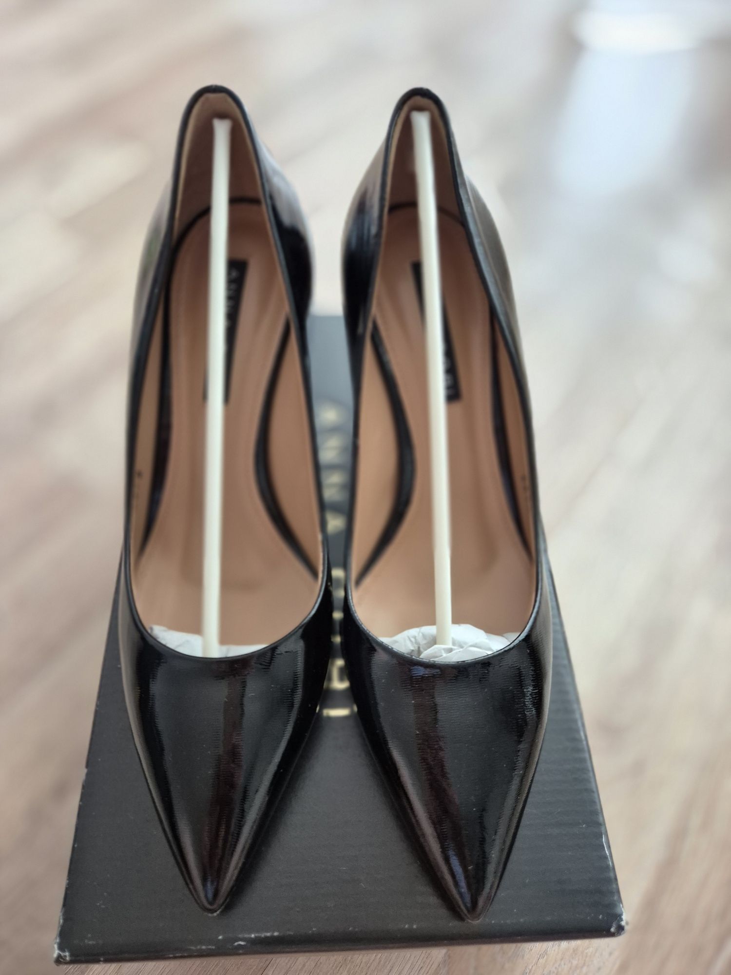 Pantofi Anna Cori piele stamp