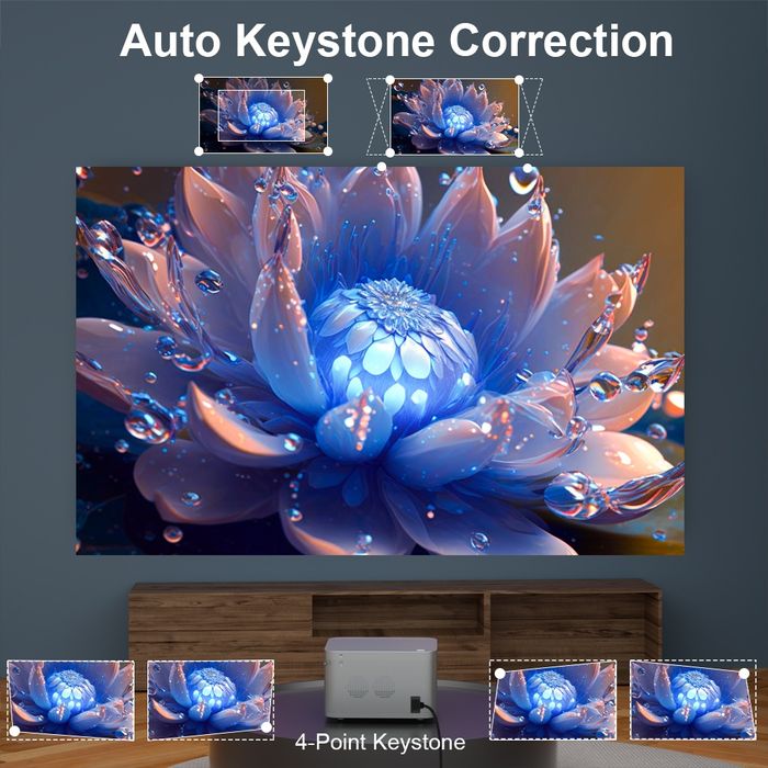 Videoproiector LED 4K,Android 11,Wi-Fi 6,32G, 580 ansi Nou