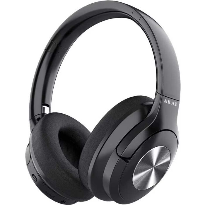 Casti AKAI BTH-P100, Over-Ear, Wireless, Bluetooth, Negru