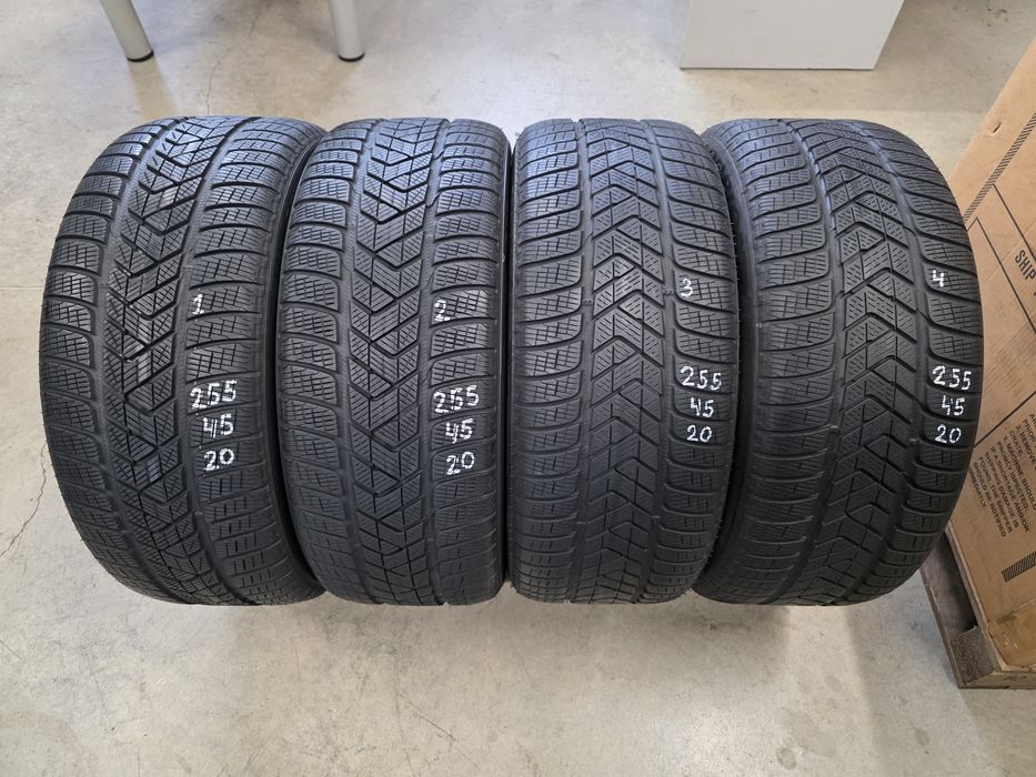 255/45/20 105V 4бр.PIRELLI SCORPION WINTER,BMW-Неразличими от НОВИ
