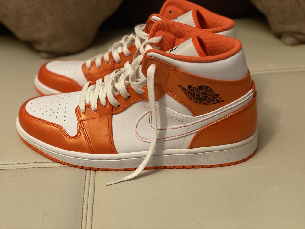 Adidasi Nike Air Jordan 1 Mid SE "Metallic Orange,noi./Preț bun!