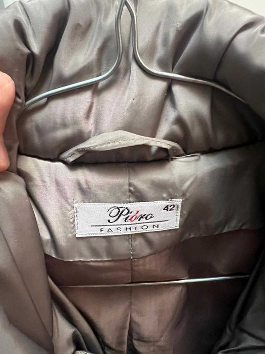 Geacă maro de iarnă damă Pióro Fashion