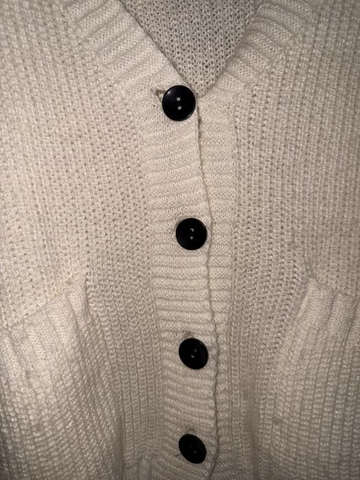 Кардиган теплый белый