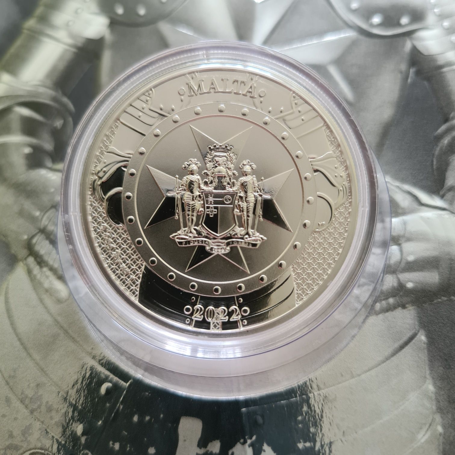 Сребърна монета Germania Knights of Malta, 2022, 1 oz, проба 999
