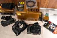 Kit Nikon D810 63K cadre + grip MB-D12 + Carduri + Baterii + Husa