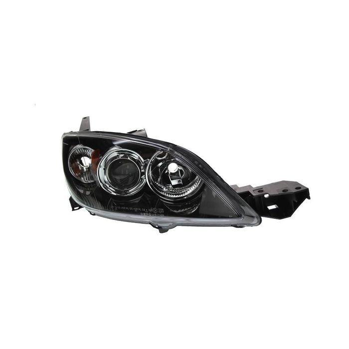 Far Mazda 3 (BK) Hatchback 10.2003-07.2009 partea dreapta fata, tip bec H7+HB3, reglaj electric, culoare negru, TYC 20-0859-05-2, fara motoras