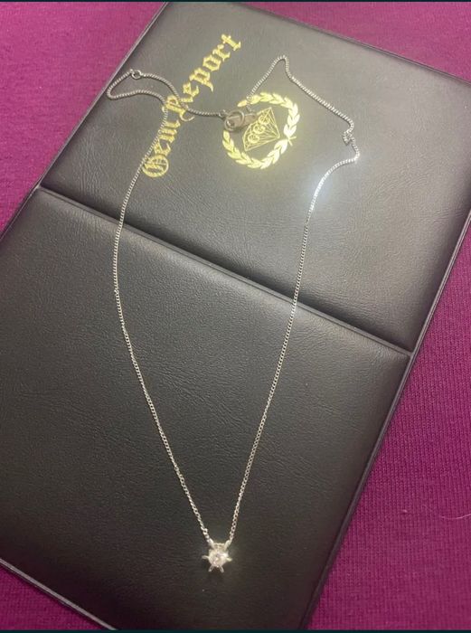 Lanț din platina cu diamant natural