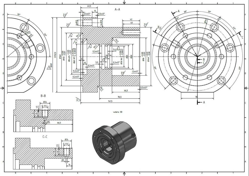 Desen tehnic,modelare 3D ACAD,Advance Steel,Inventor,SolidWorks,CATIA