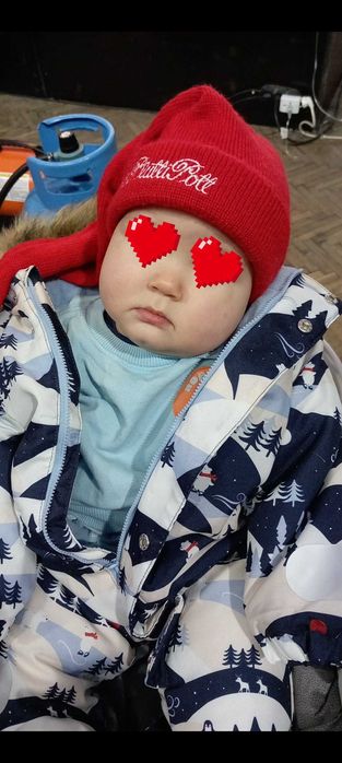 Коледна зимна шапка за дете
