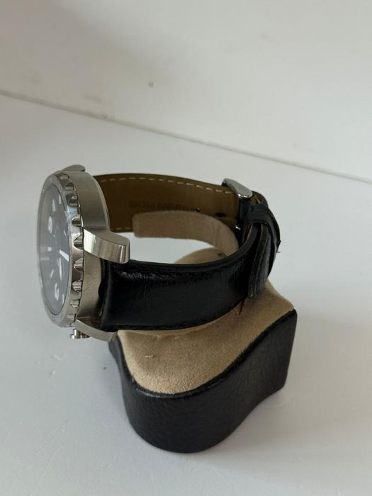 Ceas barbatesc Fossil Nate Titanium TI1005, Negru, Piele, Quartz -P-