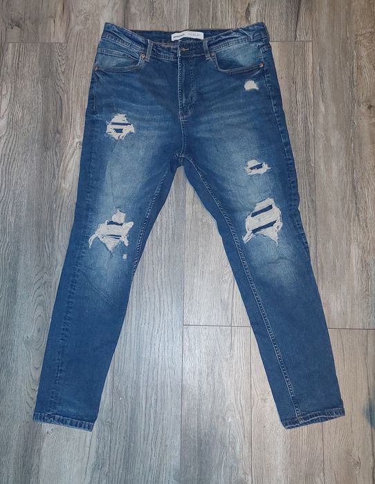 Blugi skinny bershka albastri
