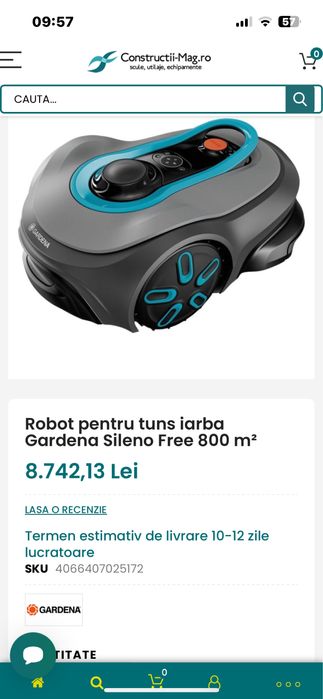 Robot de gazon fara fir perimetral Gardena-Sigilat