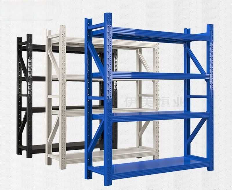 Подвальный металлический стеллаж с прочными регулируемыми полками optm