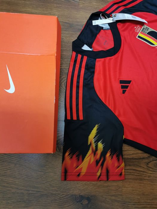 Tricou fotbal Adidas Belgia marimea M barbati rosu