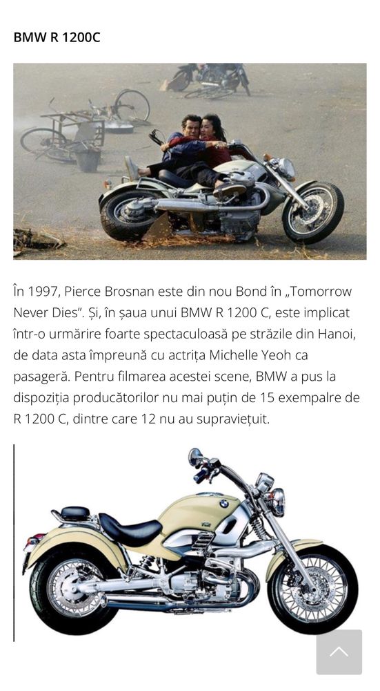 Motocicleta BMW R 1200 C in stare impecabila