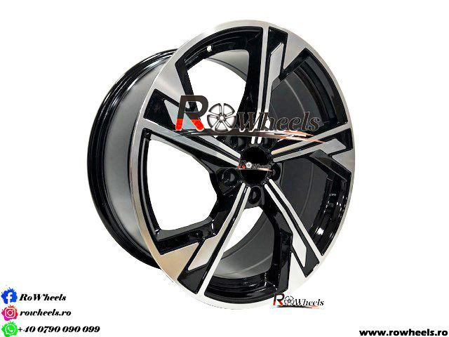 Jante AUDI R19 Negru lucios si polish A4 A5 A6 A7 A8 Q1 Q3 Q5 Q7 Q8