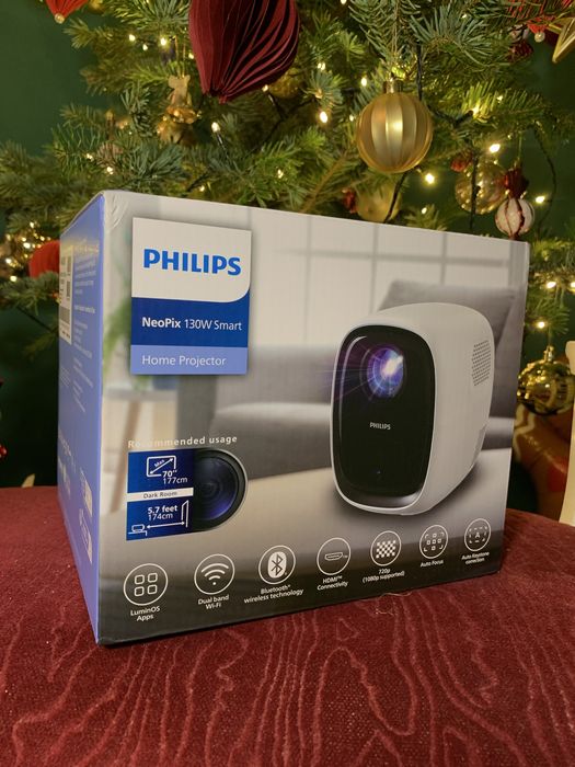 Videoproiector smart Philips NeoPix 130, NOU, alb