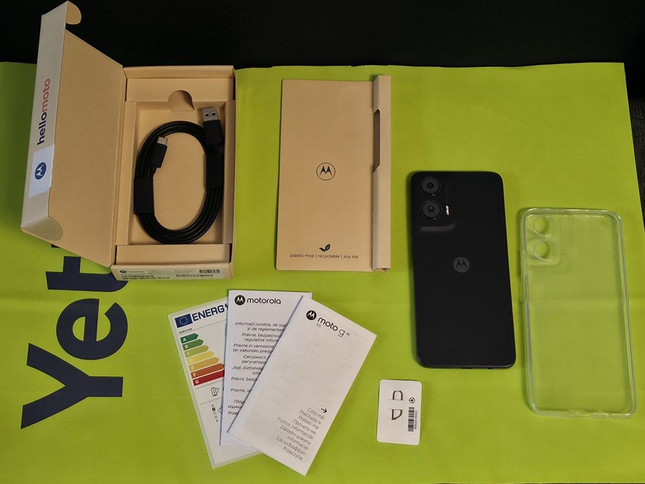 ***ЧИСТО НОВ 256GB Motorola g35 5G Yettel Гаранция 2028г. Black  Черен
