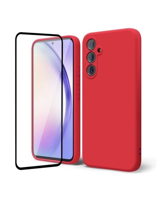 Husa Alcantara Inter +Folie Sticla Samsung A34/A33/A13/A05/A06/A16/A17