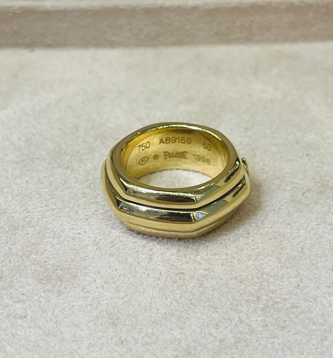 Дизайнерски дамски пръстен Piaget 1998 Gold Princess Diamond Rotating