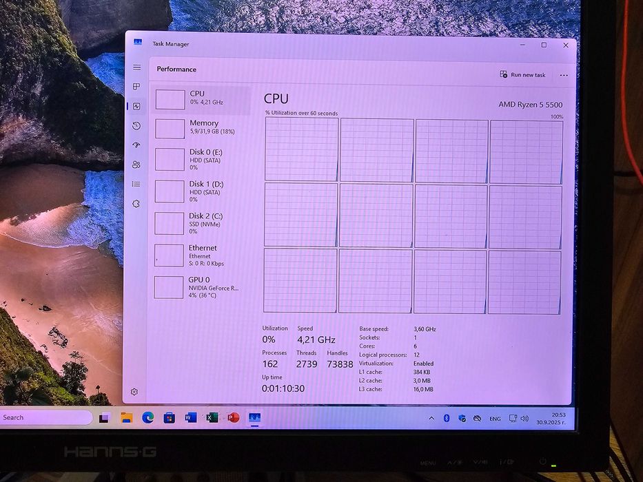 PC AMD Ryzen 5 5500 4.20 Ghz|RTX 4060|32GB RAM|1TB SSD+1TB HDD|Wifi+BT