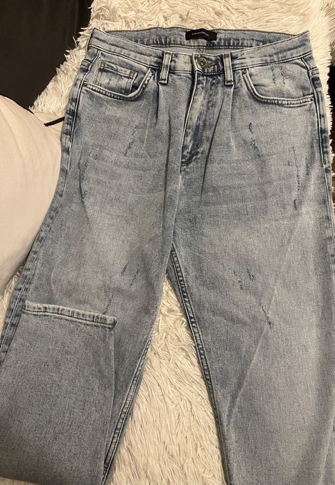 Уникални сини дънки на марката Pause в много добро състояние носени