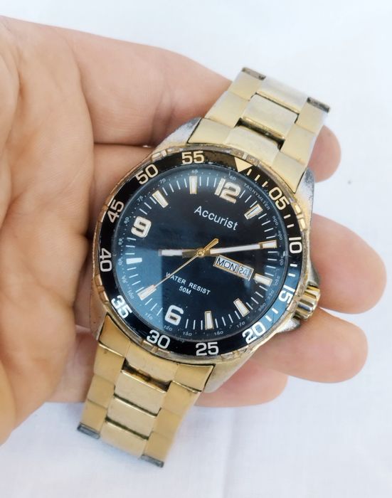 Ceas barbatesc Accurist A-MB1044B Classic din otel inoxidabil cu quarț