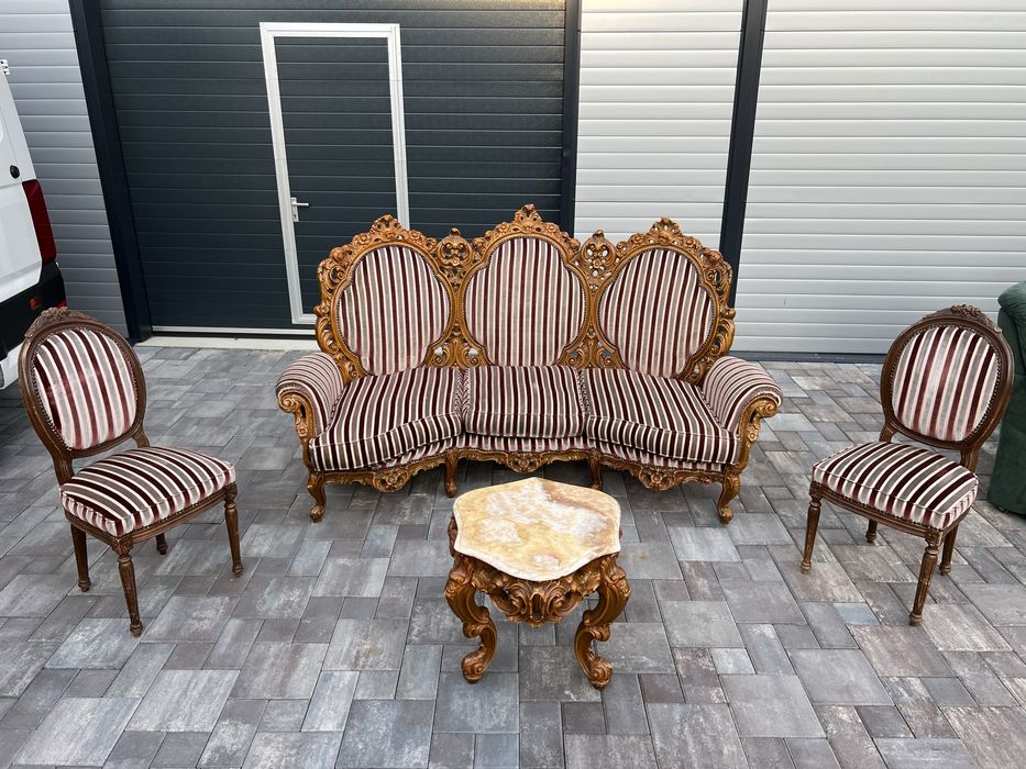 Set Canapea stil baroc ~ Antic Lemn masiv