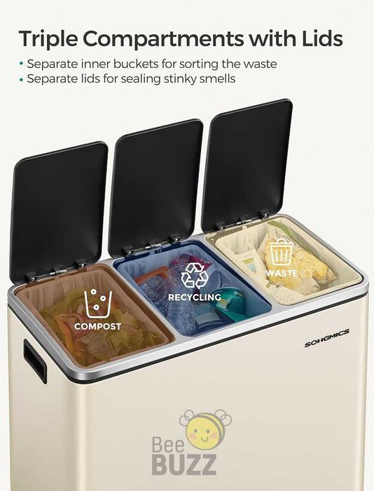 Кошове за разделно събиране на отпадъци тройни - Разпродажба