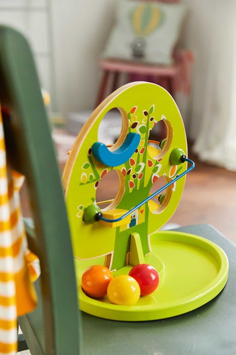 НОВА! Дървена писта с 3 топки ролбан Дърво