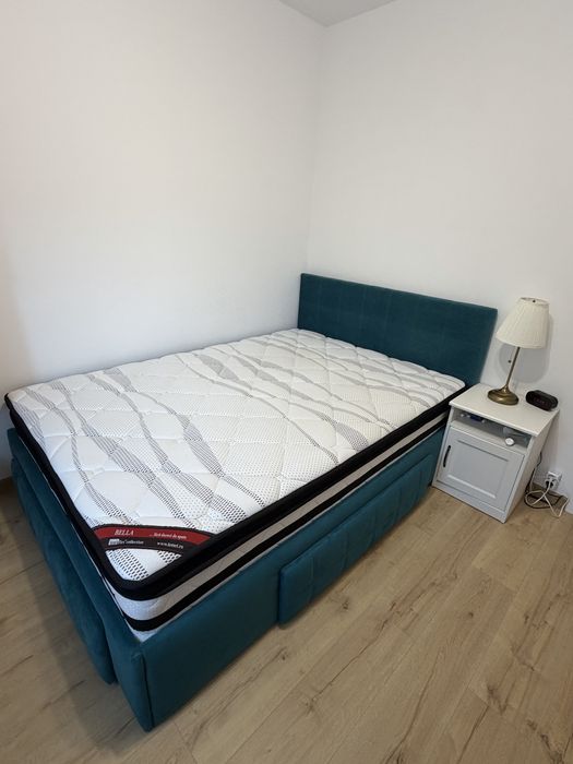Pat Tapițat Lems cu saltea 1.40-200