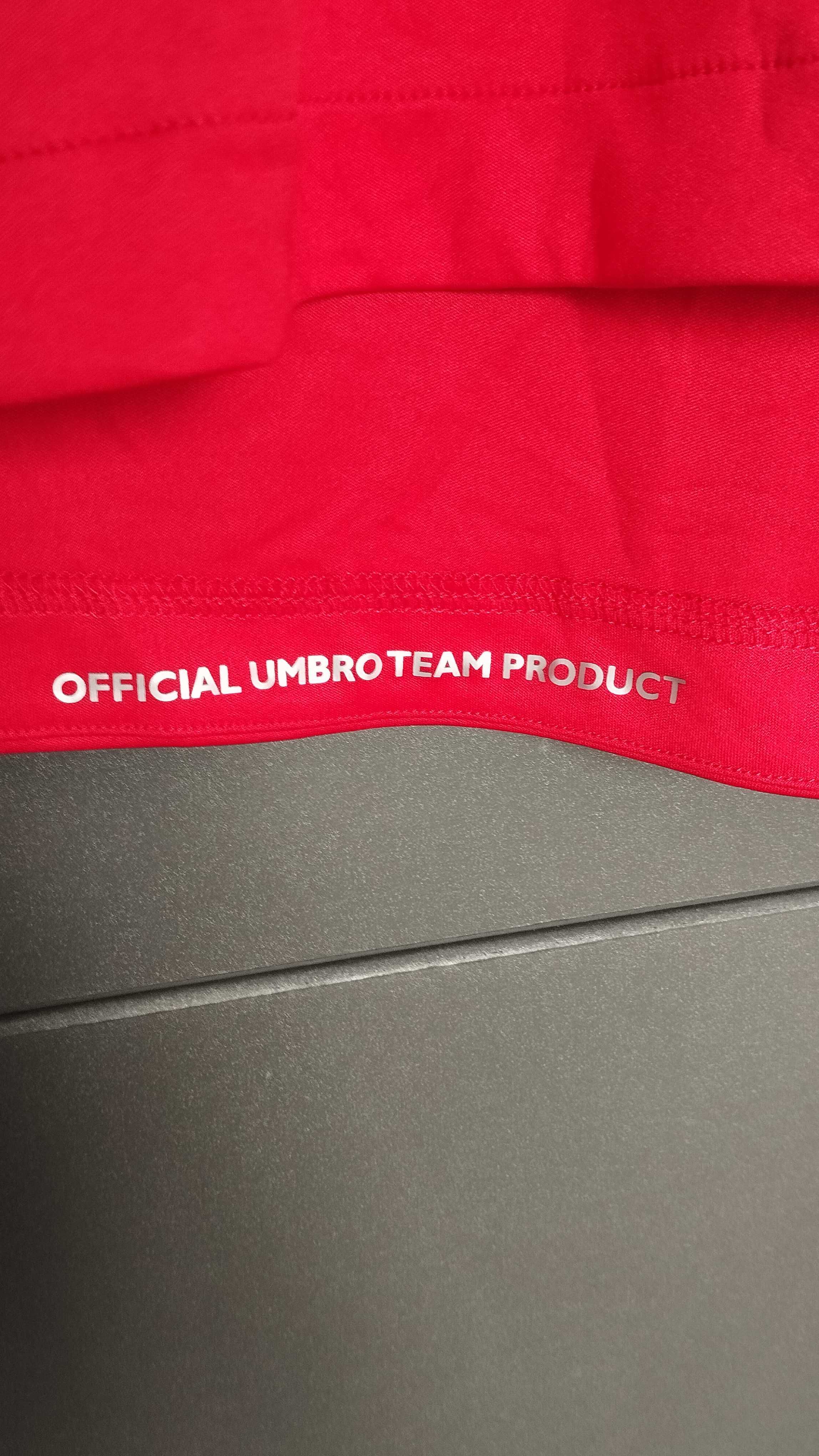 Нова UMBRO Футболна блуза с дълъг ръкав червен цвят, размер XL