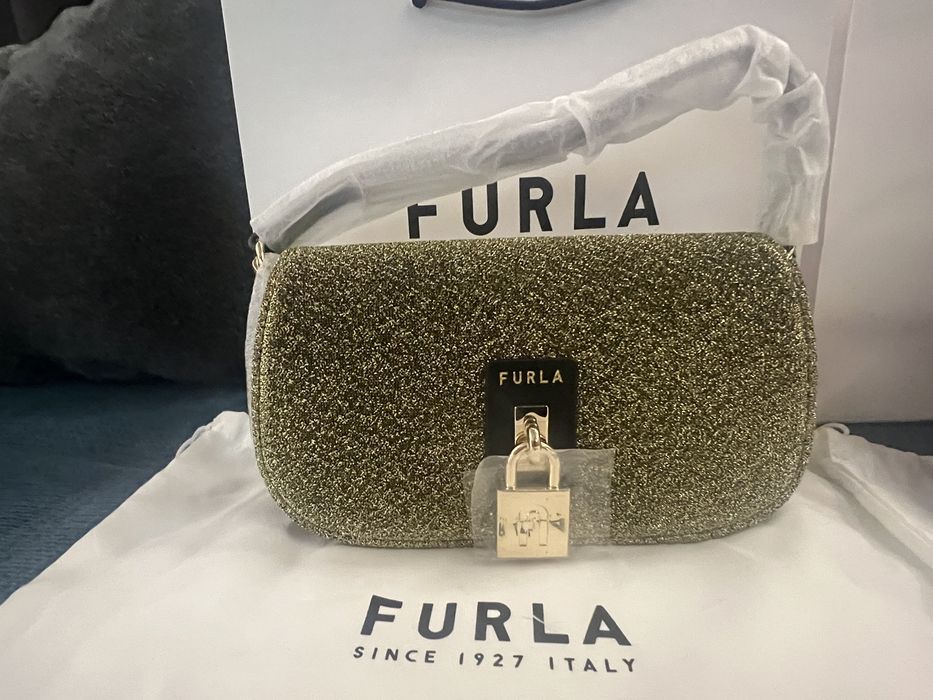 FURLA ARTEMIS mini Gold, Candy floss, Midori.Нови,със сериен номер