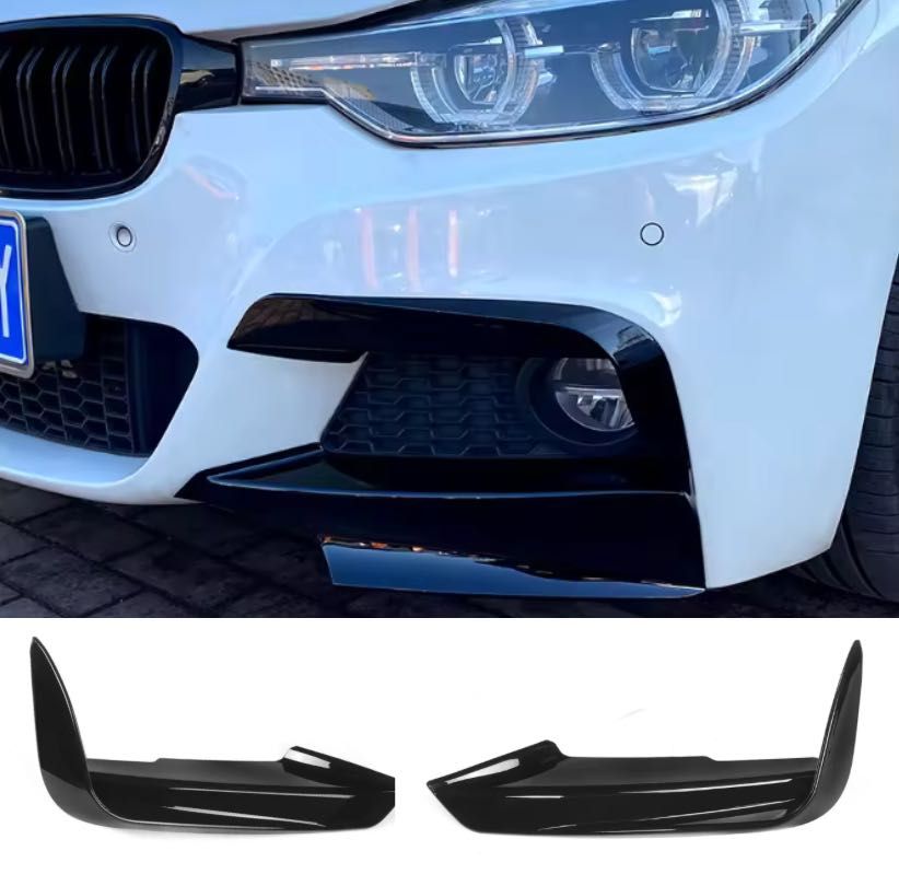Сплитери предна броня BMW F30 – черен гланц,карбон