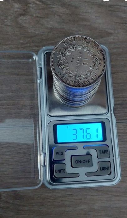 Monede de argint 10 Francs – 15 bucăți, 376gr