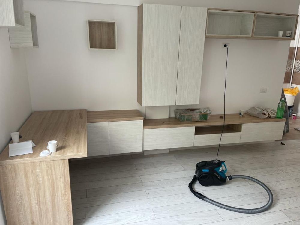 Mobila completă living + birou integrat – design modern – REDUCERE