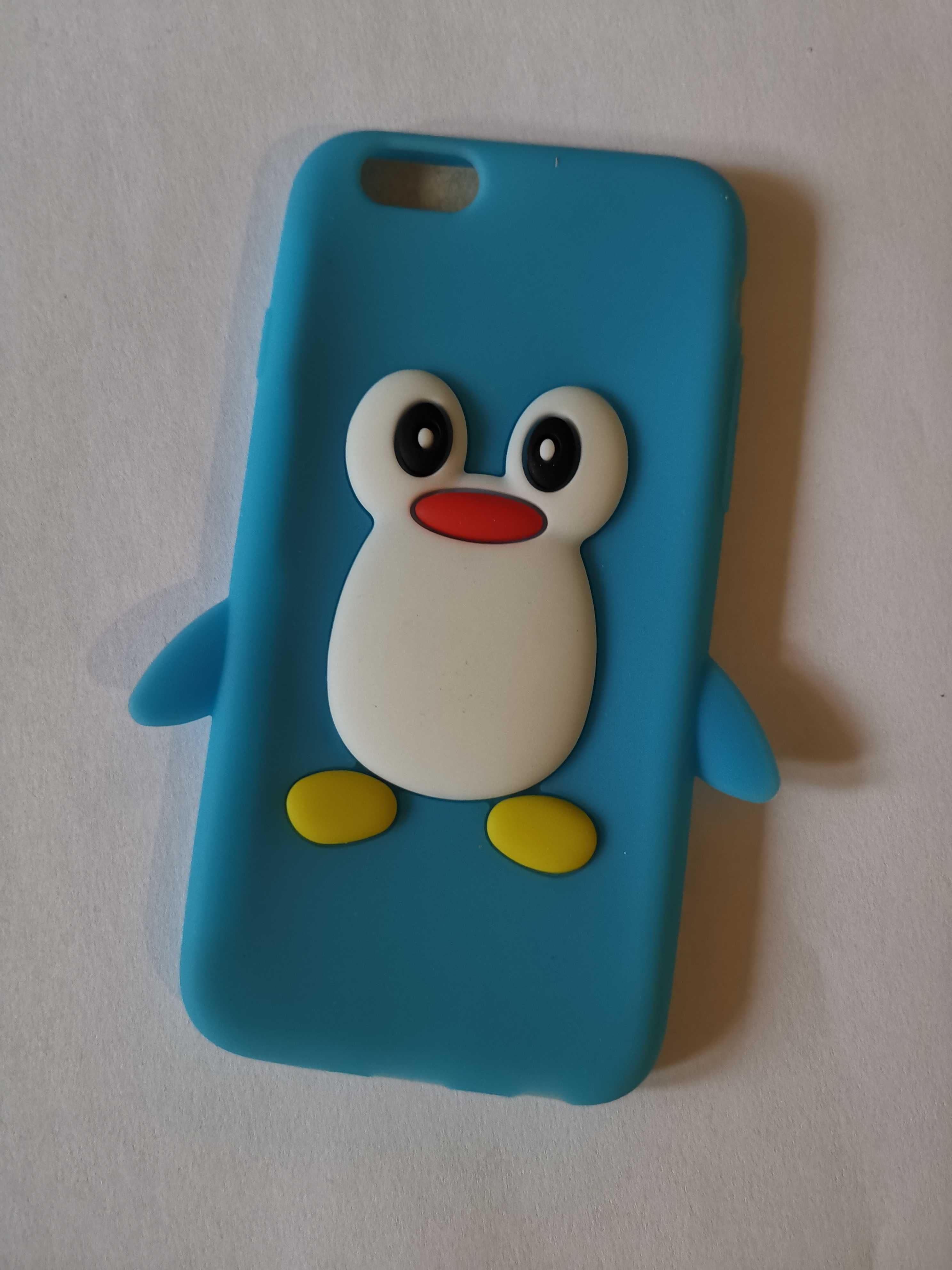 Husa protectie iPhone 6, Iphone 6S, pinguin albastru