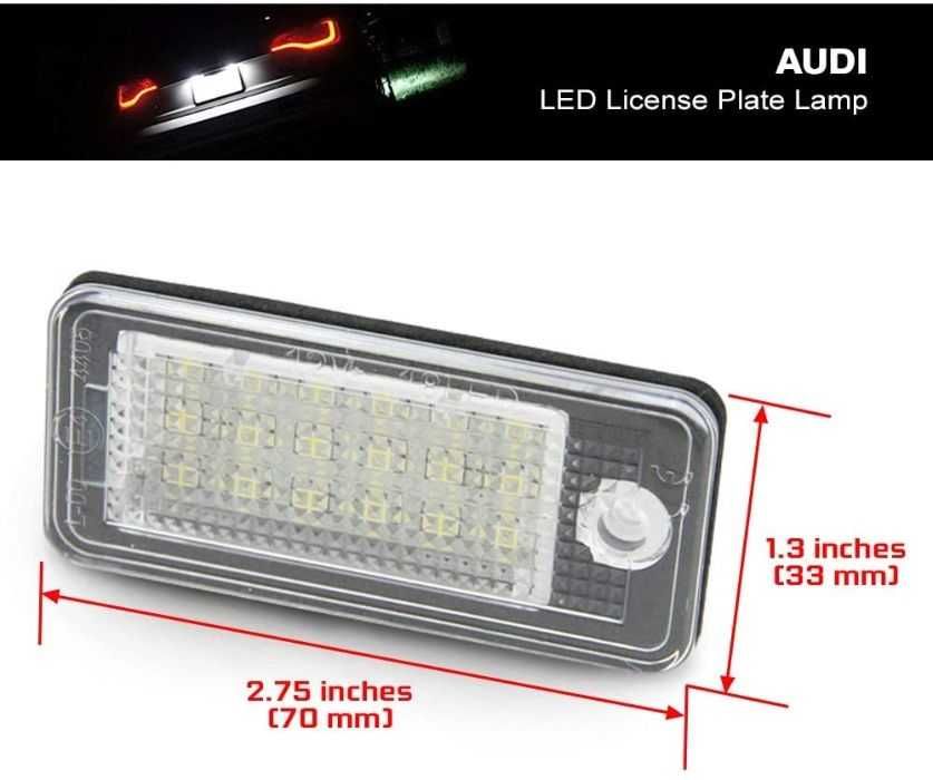 LED Диодни Плафон Audi Q7 A3 8P A4 B6 Tdi за Заден Номер Светлини