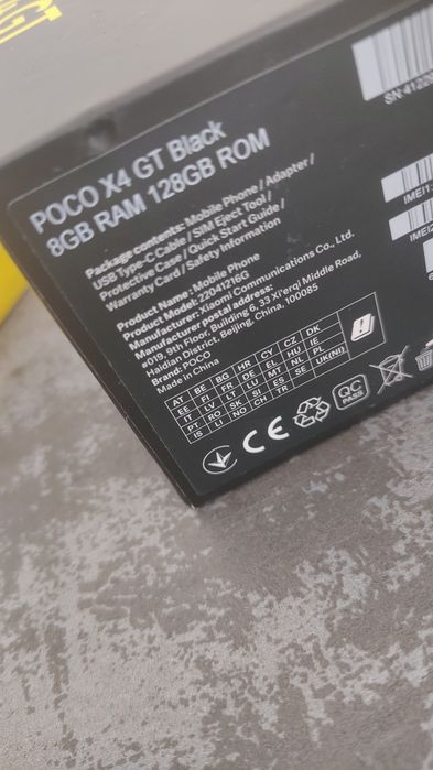Xiaomi Poco x4 gt 5g