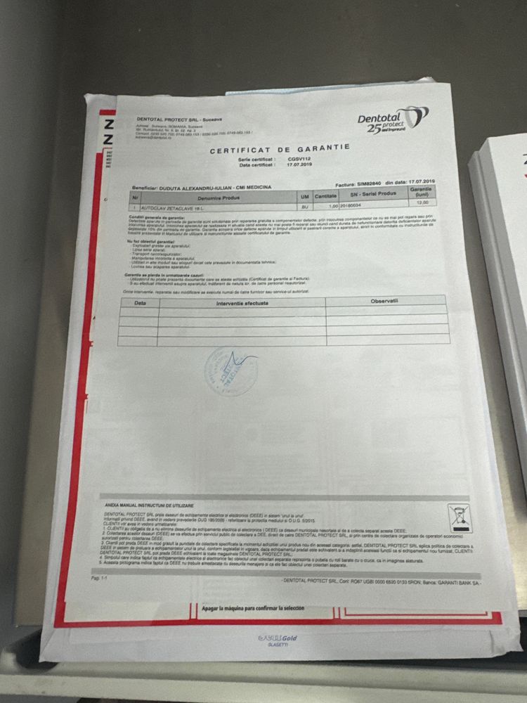 Zetaclave B Autoclav Stomatologie
