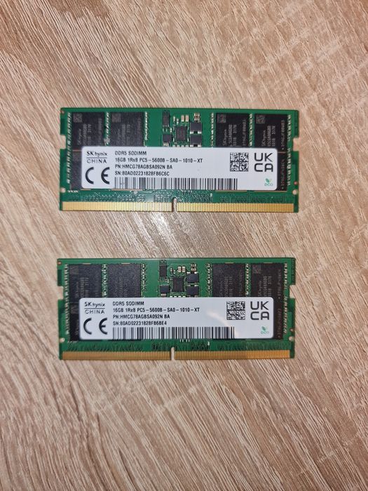 32GB (2x16GB) DDR5 sodimm