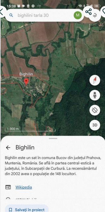 Teren intravilan lângă pădure